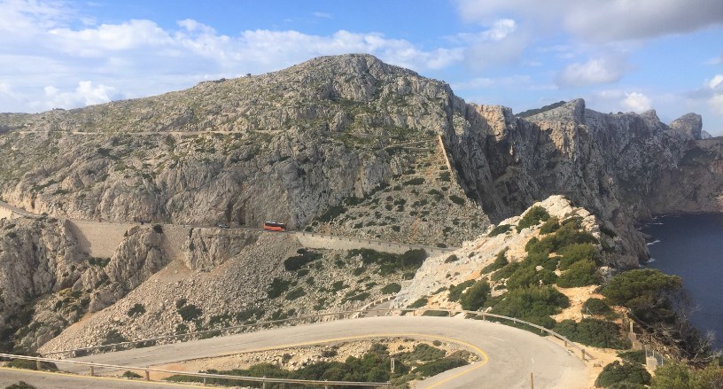 Carretera al faro de Formentor