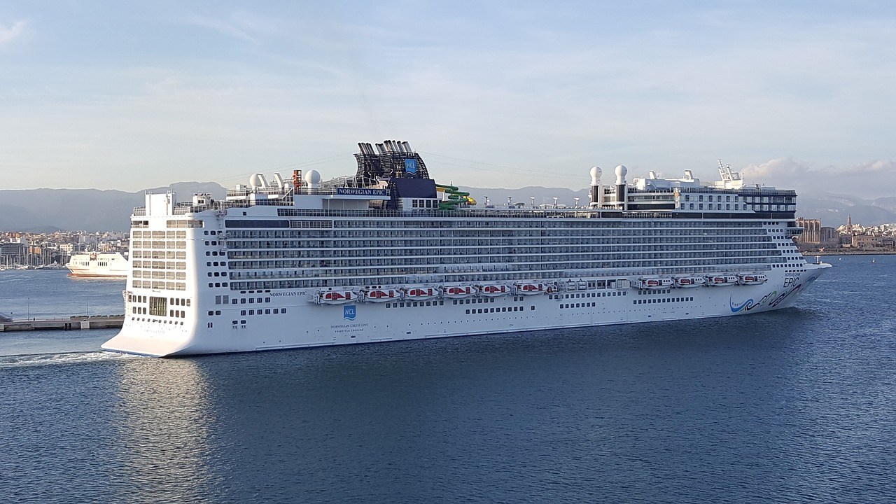 cruise ship in port of palma de mallorca