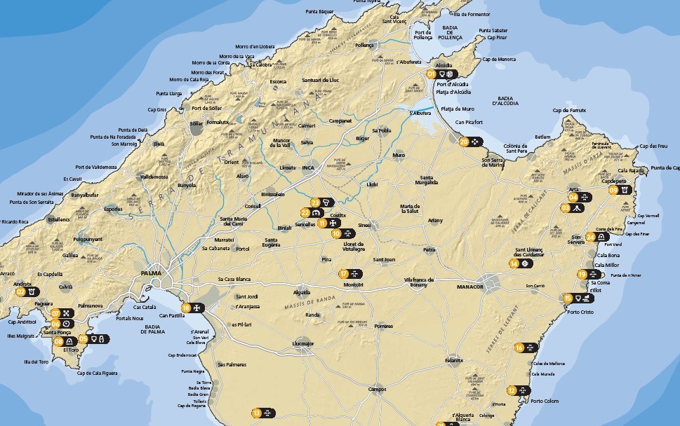 ruta arqueologica mapa