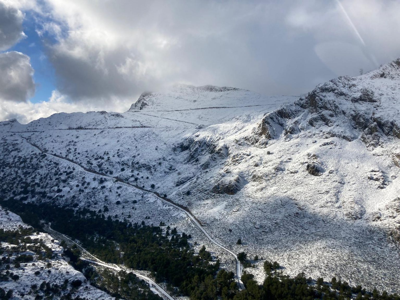 De excursión a la nieve en Mallorca