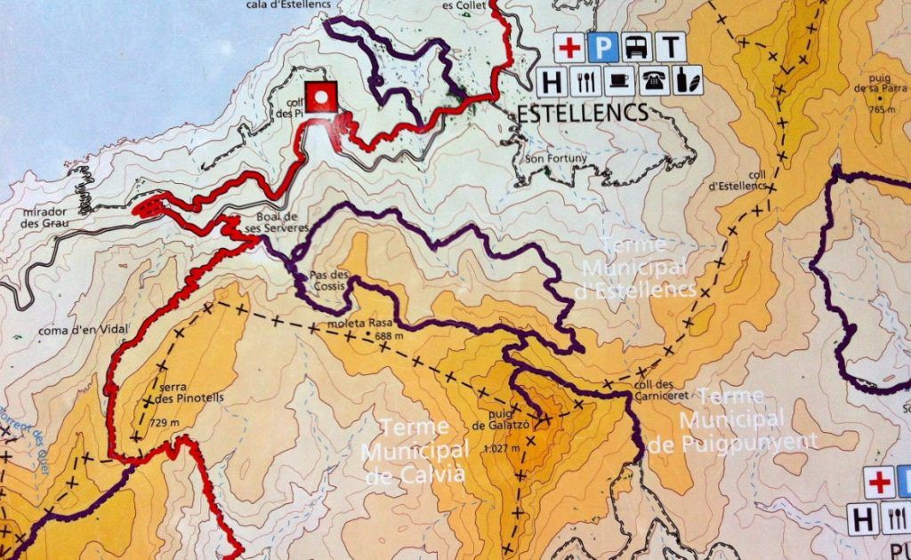 mapa de la ruta de la excursión