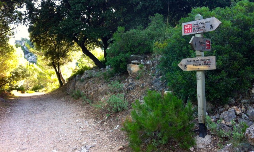 Beginn der Route des Ausflugs zum Puig de Galatzo