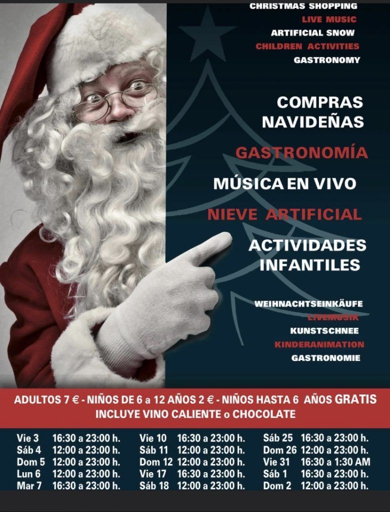 mercadillo de navidad en el Pueblo Español