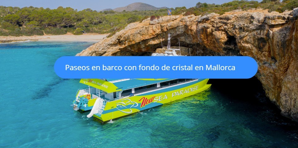 paseos en barco con fondo de cristal en mallorca