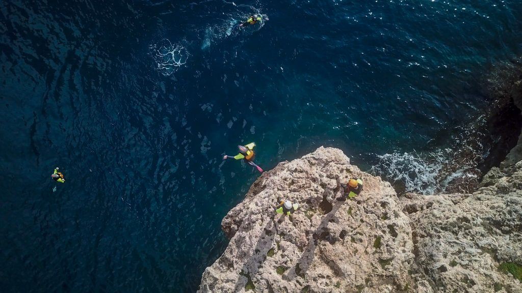 coasteering en Mallorca en agosto