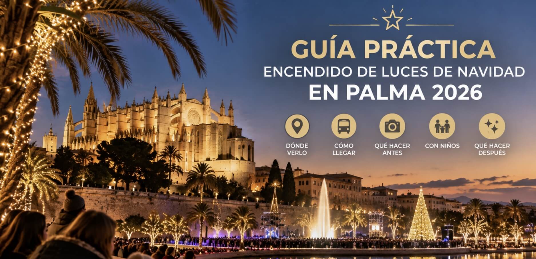 guia luces de navidad palma en navidad