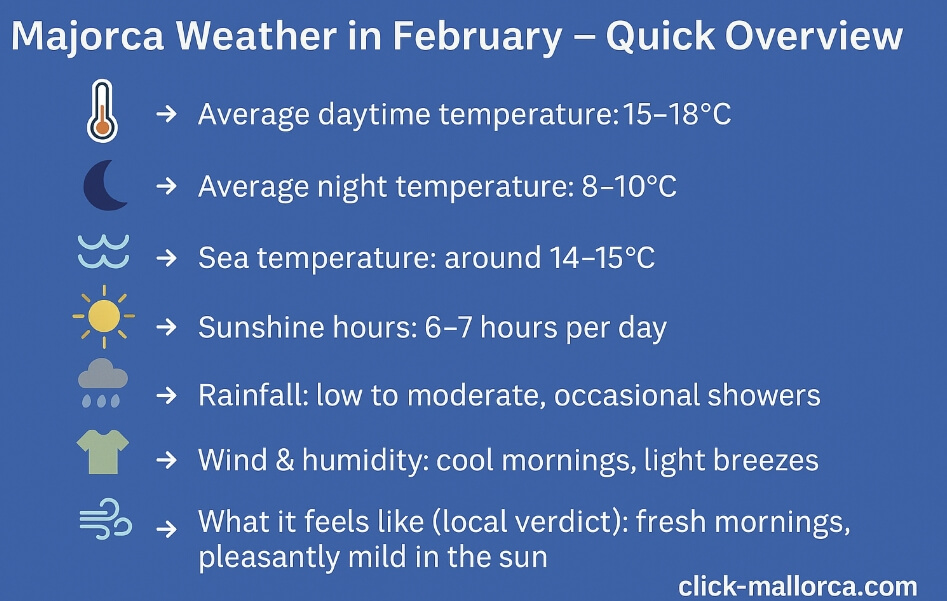 majorca weather in february